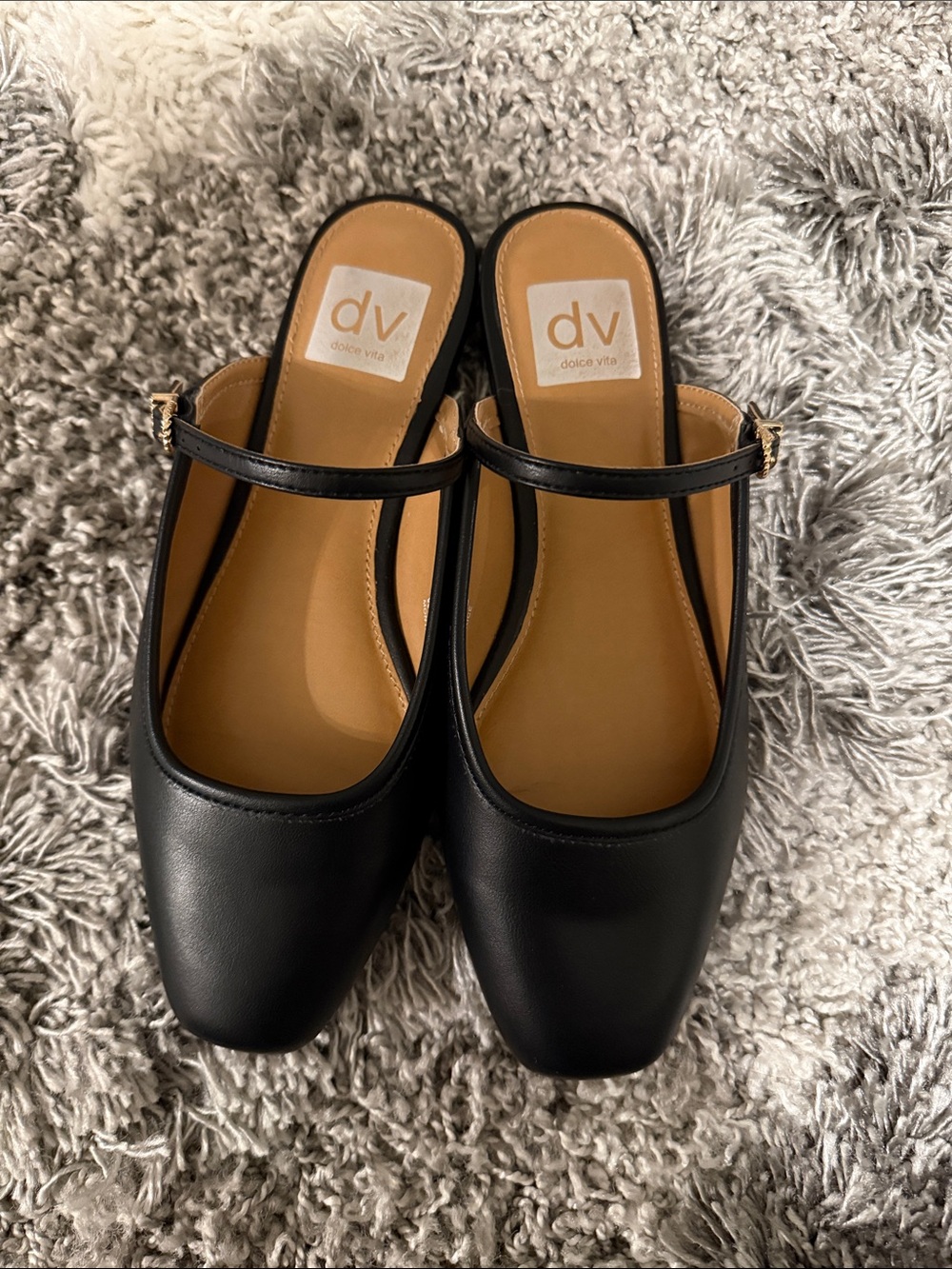 Dolce Vita Black Mary Jane Mule Shoes